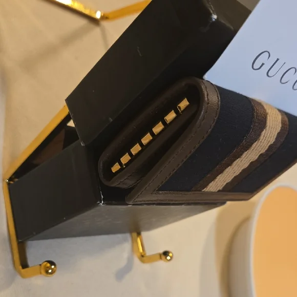 Gucci Sherry Black and Tan Key And Card Holder - Picture 3 of 11